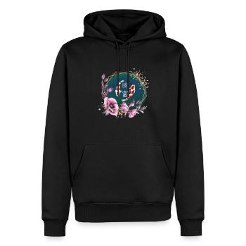 Koi_Harmony2 - Sweat à capuche Premium bio Homme - noir - Devant - Nico (187cm)