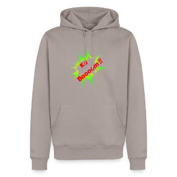 ka Boooom transformed - Männer Premium Bio Hoodie - Taupe - Vorne - Nico (187cm)