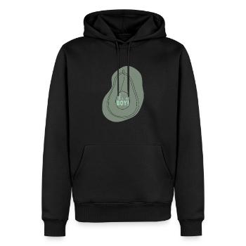 Avocado Boy - Männer Premium Bio Hoodie - Schwarz - Vorne - Nico (187cm)