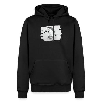 The Power and Purity of a White Horse's Head - Men’s Premium Organic Hoodie - black - Front - Nico (187cm)