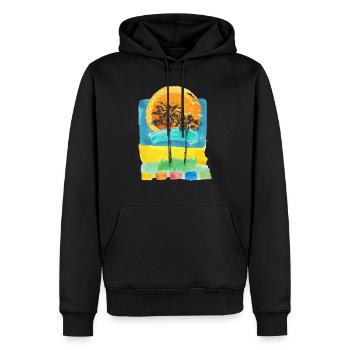 Palm Beach ist zurück im Sommer - Männer Premium Bio Hoodie - Schwarz - Vorne - Nico (187cm)