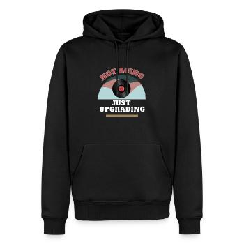 50. Geburtstag Nicht altern, sondern upgraden - Männer Premium Bio Hoodie - Schwarz - Vorne - Nico (187cm)