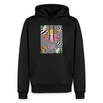 Psychedelic trip - Men’s Premium Organic Hoodie - black - Front - Nico (187cm)