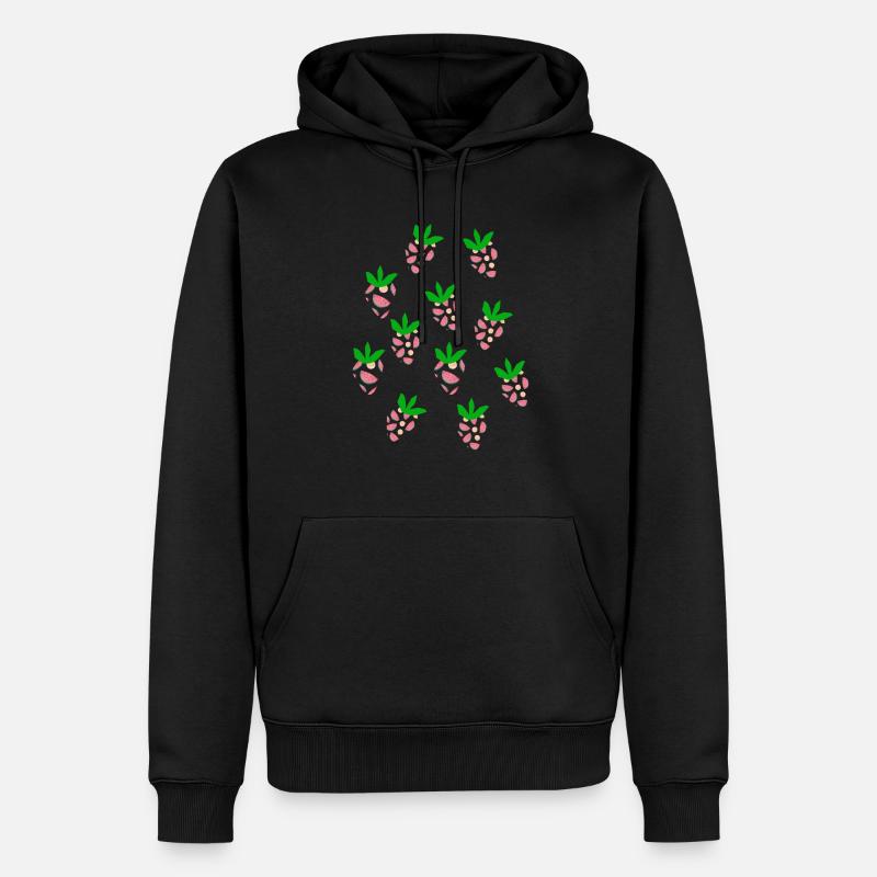 Melone oder Erdbeere? - Männer Premium Bio Hoodie - Schwarz