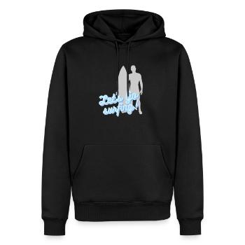 Let's go surfing - Men’s Premium Organic Hoodie - black - Front - Nico (187cm)