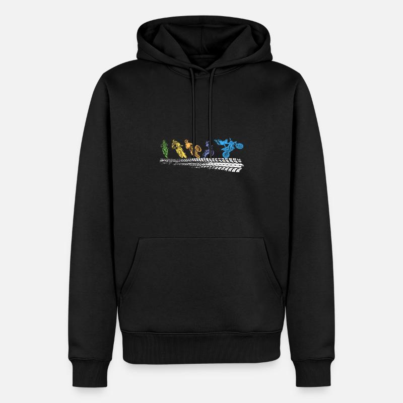 Motocross Trial - Männer Premium Bio Hoodie - Schwarz