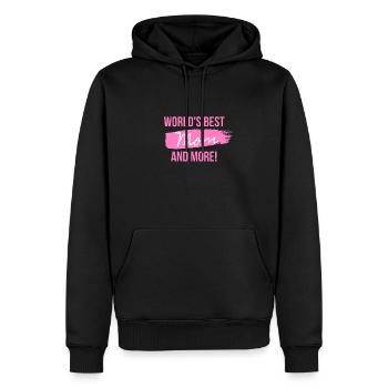 La meilleure maman du monde et plus encore! - Sweat à capuche Premium bio Homme - noir - Devant - Nico (187cm)