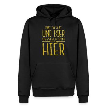 hopfen bullterrier statement haustier kneipensport - Männer Premium Bio Hoodie - Schwarz - Vorne - Nico (187cm)