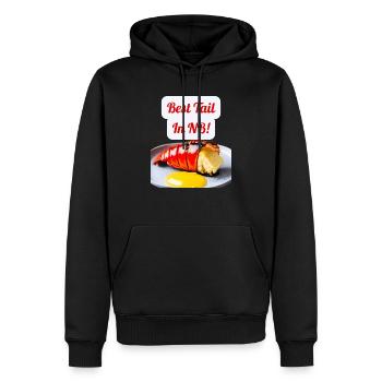Drôle de design de homard « Meilleure queue au Nouveau-Brunswick! » - Sweat à capuche Premium bio Homme - noir - Devant - Nico (187cm)