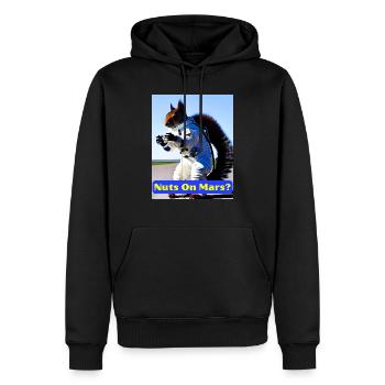 Des noix sur Mars? Conception d’écureuil idiot - Sweat à capuche Premium bio Homme - noir - Devant - Nico (187cm)