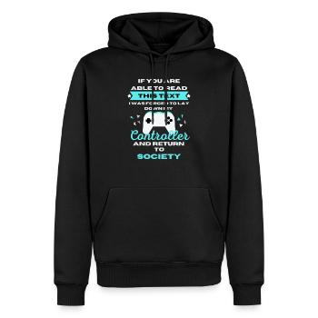 Forced to Return to Society - Gamer T-Shirt - Men’s Premium Organic Hoodie - black - Front - Nico (187cm)