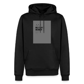 Conception pour les militaires - Sweat à capuche Premium bio Homme - noir - Devant - Nico (187cm)