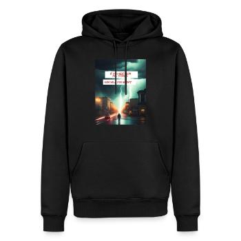 Wie wirst du wachsen? - Männer Premium Bio Hoodie - Schwarz - Vorne - Nico (187cm)
