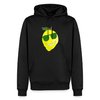 Lemon happy - Men’s Premium Organic Hoodie - black - Front - Nico (187cm)