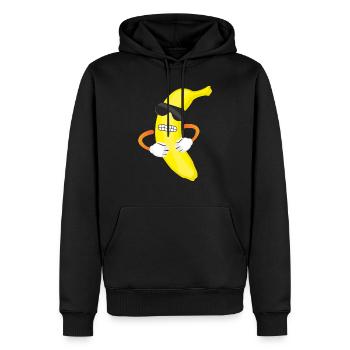 lustige Banane - Männer Premium Bio Hoodie - Schwarz - Vorne - Nico (187cm)