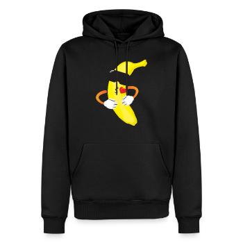 lustige Banane - Männer Premium Bio Hoodie - Schwarz - Vorne - Nico (187cm)