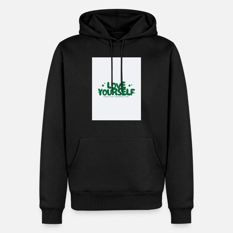 Aime toi toi-même - Sweat à capuche Premium bio Homme - noir