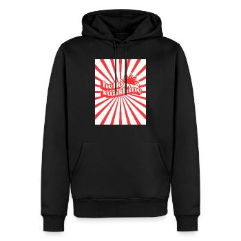 Retro summer - Männer Premium Bio Hoodie - Schwarz - Vorne - Nico (187cm)