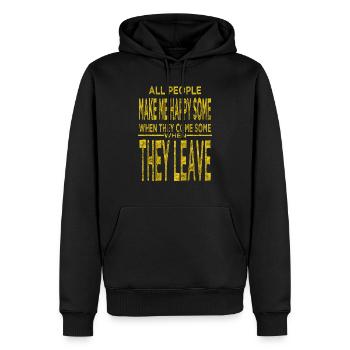 Agriculture Agriculteurs Épouse T-shirts - Sweat à capuche Premium bio Homme - noir - Devant - Nico (187cm)