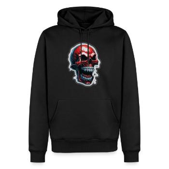 Red Vampire Skull - Men’s Premium Organic Hoodie - black - Front - Nico (187cm)