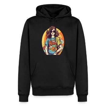 Helen Hippie - Männer Premium Bio Hoodie - Schwarz - Vorne - Nico (187cm)