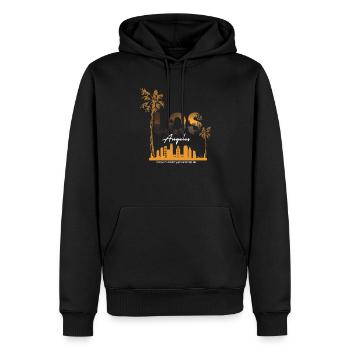 LOSE - Männer Premium Bio Hoodie - Schwarz - Vorne - Nico (187cm)