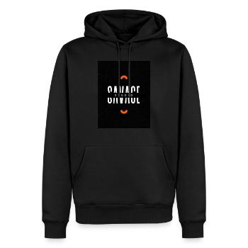 SAVAGE studio - Sweat à capuche Premium bio Homme - noir - Devant - Nico (187cm)