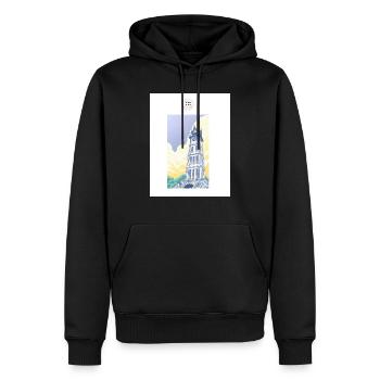Blue Clock L - Männer Premium Bio Hoodie - Schwarz - Vorne - Nico (187cm)