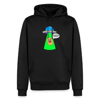Ufo entführt Kartoffel - Männer Premium Bio Hoodie - Schwarz - Vorne - Nico (187cm)