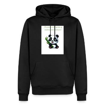 Panda-Skin - Männer Premium Bio Hoodie - Schwarz - Vorne - Nico (187cm)