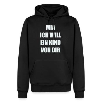 Malle - Männer Premium Bio Hoodie - Schwarz - Vorne - Nico (187cm)