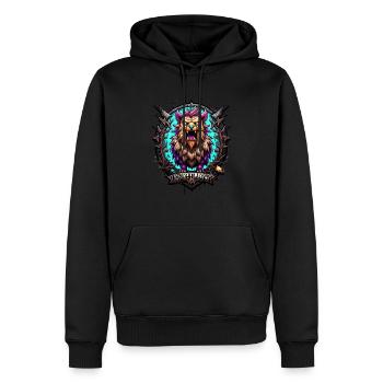 Graffiti Monster - Männer Premium Bio Hoodie - Schwarz - Vorne - Nico (187cm)