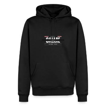 RESTE CALME ET AIME-TOI - Sweat à capuche Premium bio Homme - noir - Devant - Nico (187cm)