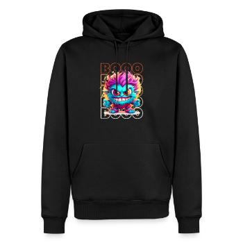 Chibi Howl & Booo! Adorable Werewolf Tee! - Men’s Premium Organic Hoodie - black - Front - Nico (187cm)