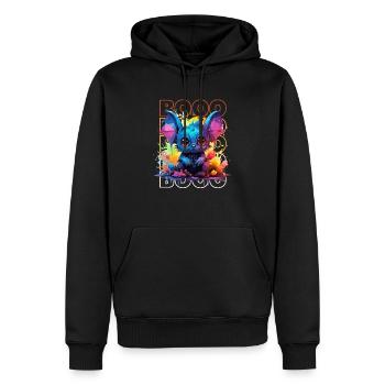Chibi Flap & Booo! Playful Bat Tee! - Men’s Premium Organic Hoodie - black - Front - Nico (187cm)