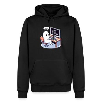 GHOST TYPING DETECTED! -Boo! - Men’s Premium Organic Hoodie - black - Front - Nico (187cm)