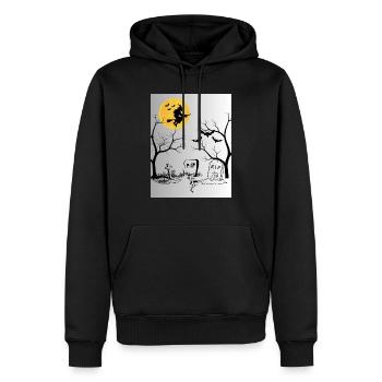Halloween's Hello Vienna - Men’s Premium Organic Hoodie - black - Front - Nico (187cm)