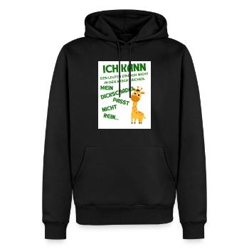 DICKSCHÄDEL - Männer Premium Bio Hoodie - Schwarz - Vorne - Nico (187cm)