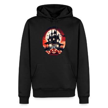Halloween - Sweat à capuche Premium bio Homme - noir - Devant - Nico (187cm)