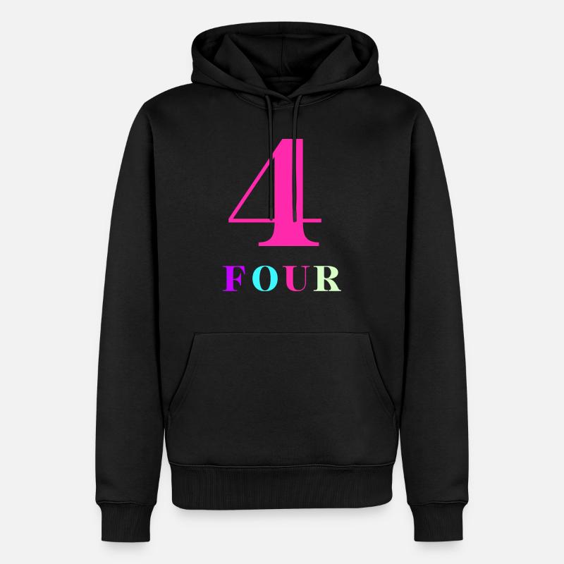 Four-4e anniversaire - Sweat à capuche Premium bio Homme - noir