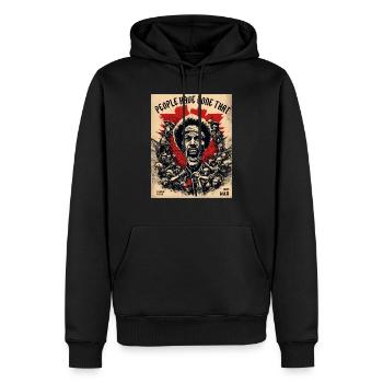Die Leute haben das getan - Männer Premium Bio Hoodie - Schwarz - Vorne - Nico (187cm)