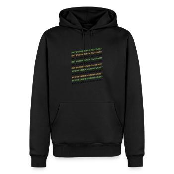 schorli grün - Männer Premium Bio Hoodie - Schwarz - Vorne - Nico (187cm)