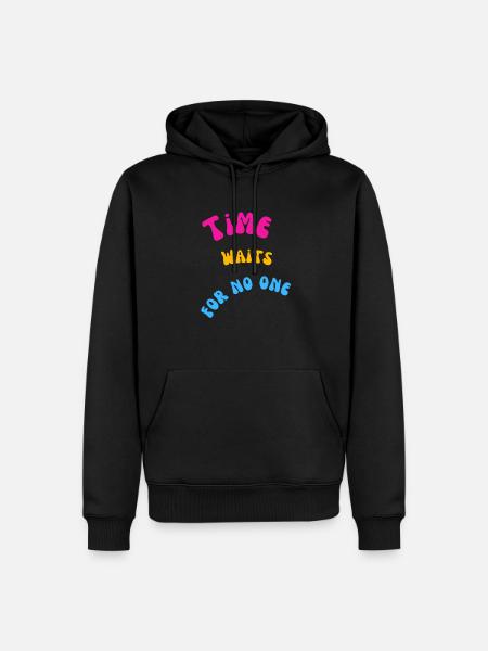 Time - Men’s Premium Organic Hoodie - black