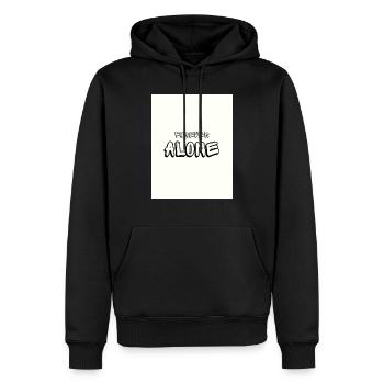 Forever Alone - Männer Premium Bio Hoodie - Schwarz - Vorne - Nico (187cm)