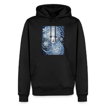 Starry est la femme de l’hiver - Sweat à capuche Premium bio Homme - noir - Devant - Nico (187cm)