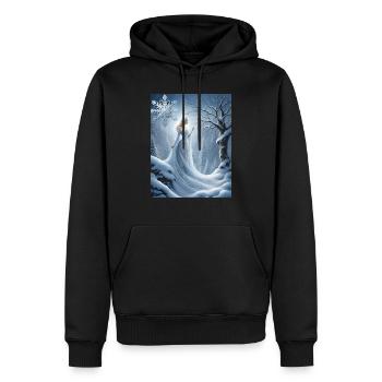 Die jüngste Tochter des Winters heißt Snow - Männer Premium Bio Hoodie - Schwarz - Vorne - Nico (187cm)