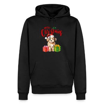 Merry Christmas, Dog - Männer Premium Bio Hoodie - Schwarz - Vorne - Nico (187cm)