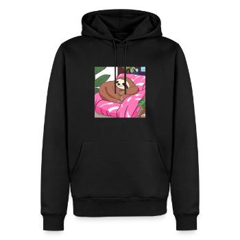 Süße Träume - Männer Premium Bio Hoodie - Schwarz - Vorne - Nico (187cm)