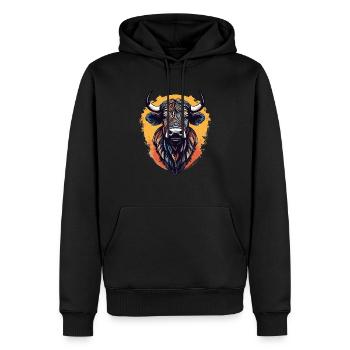 Cape Buffalo - Men’s Premium Organic Hoodie - black - Front - Nico (187cm)