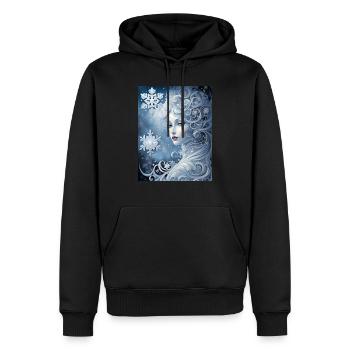 Beauté froide - Sweat à capuche Premium bio Homme - noir - Devant - Nico (187cm)